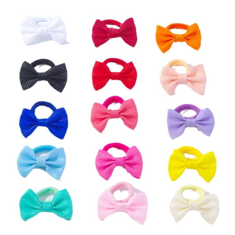 Candy-colored towel ring children's bow hair tie Korean style cute rubber band hair flower cute baby head accessory